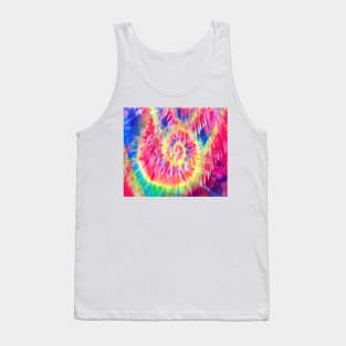 Abstract Rainbow Tie-Dye Texture Tank Top